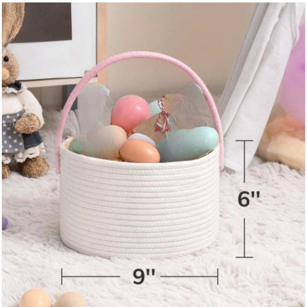Generic Cotton Ear Toys Bucket Pack of 1 Storage Basket For Clothes (White) Generic Cotton Ear Toys Bucket Pack of 1 Storage Basket For Clothes (White)