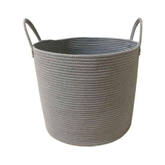 Generic Cotton Basket Pack of 1 Storage Basket For Clothes (Grey) Generic Cotton Basket Pack of 1 Storage Basket For Clothes (Grey)