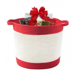Generic Cotton Basket Pack of 1 Storage Basket For Clothes (Red)