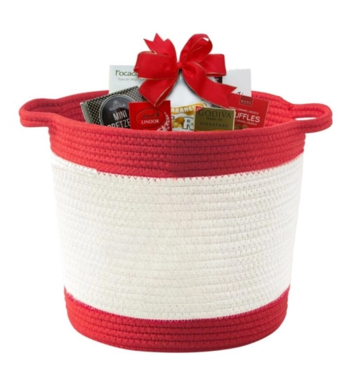 Generic Cotton Basket Pack of 1 Storage Basket For Clothes (Red)