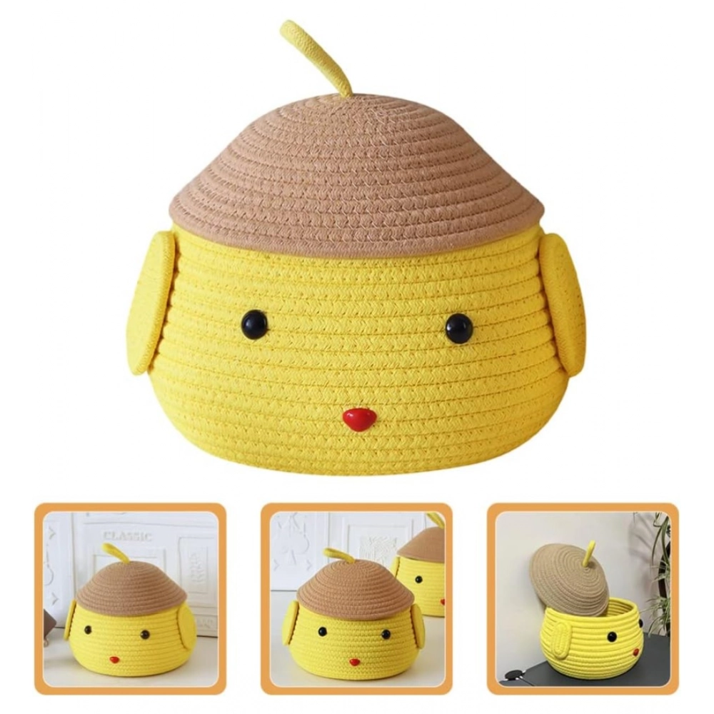 Generic Cotton lid Pack of 1 Storage Basket For Clothes (Yellow) Generic Cotton lid Pack of 1 Storage Basket For Clothes (Yellow)