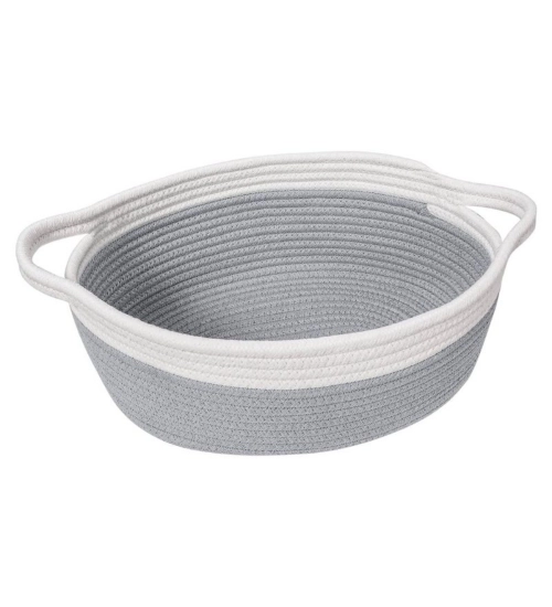 Generic Cotton Baby Gift Basket Pack of 1 Storage Basket For Clothes (Grey)