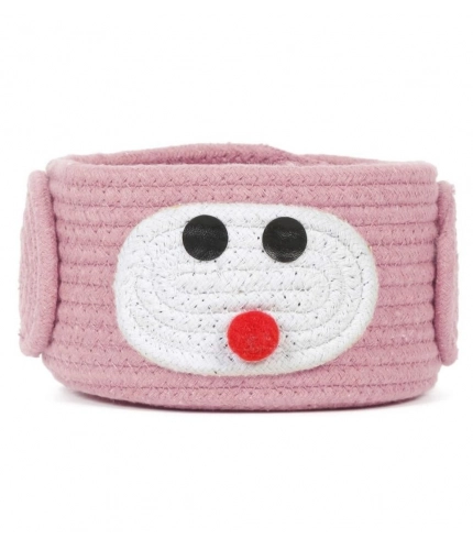 Generic Cotton Pen Holder Pack of 1 Storage Basket For Clothes (Pink)