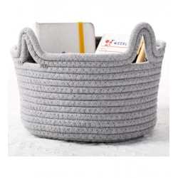 Generic Cotton Cat Basket Inch Pack of 1 Storage Basket For Clothes (Grey)
