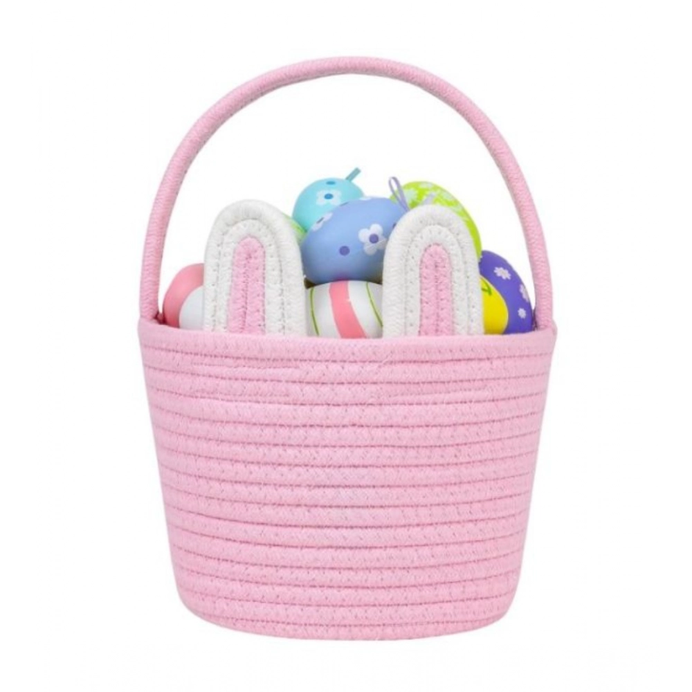 Generic Cotton Ear Toy Bucket Pack of 1 Storage Basket For Clothes (Pink) Generic Cotton Ear Toy Bucket Pack of 1 Storage Basket For Clothes (Pink)