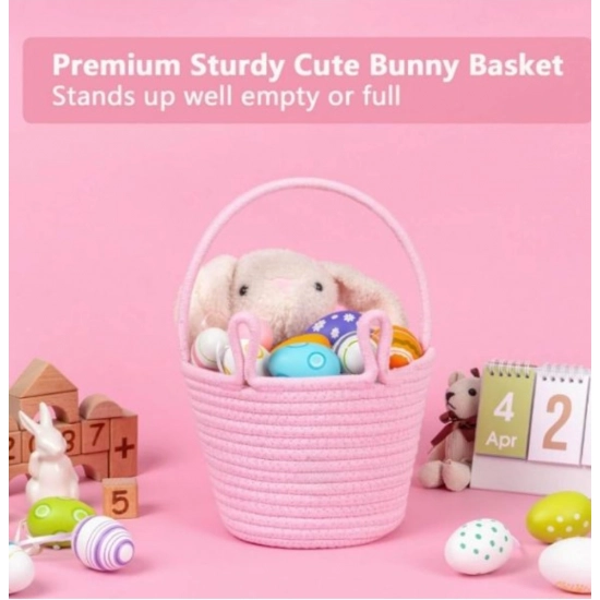 Generic Cotton Toy Bucket Pack of 1 Storage Basket For Clothes (Pink) Generic Cotton Toy Bucket Pack of 1 Storage Basket For Clothes (Pink)