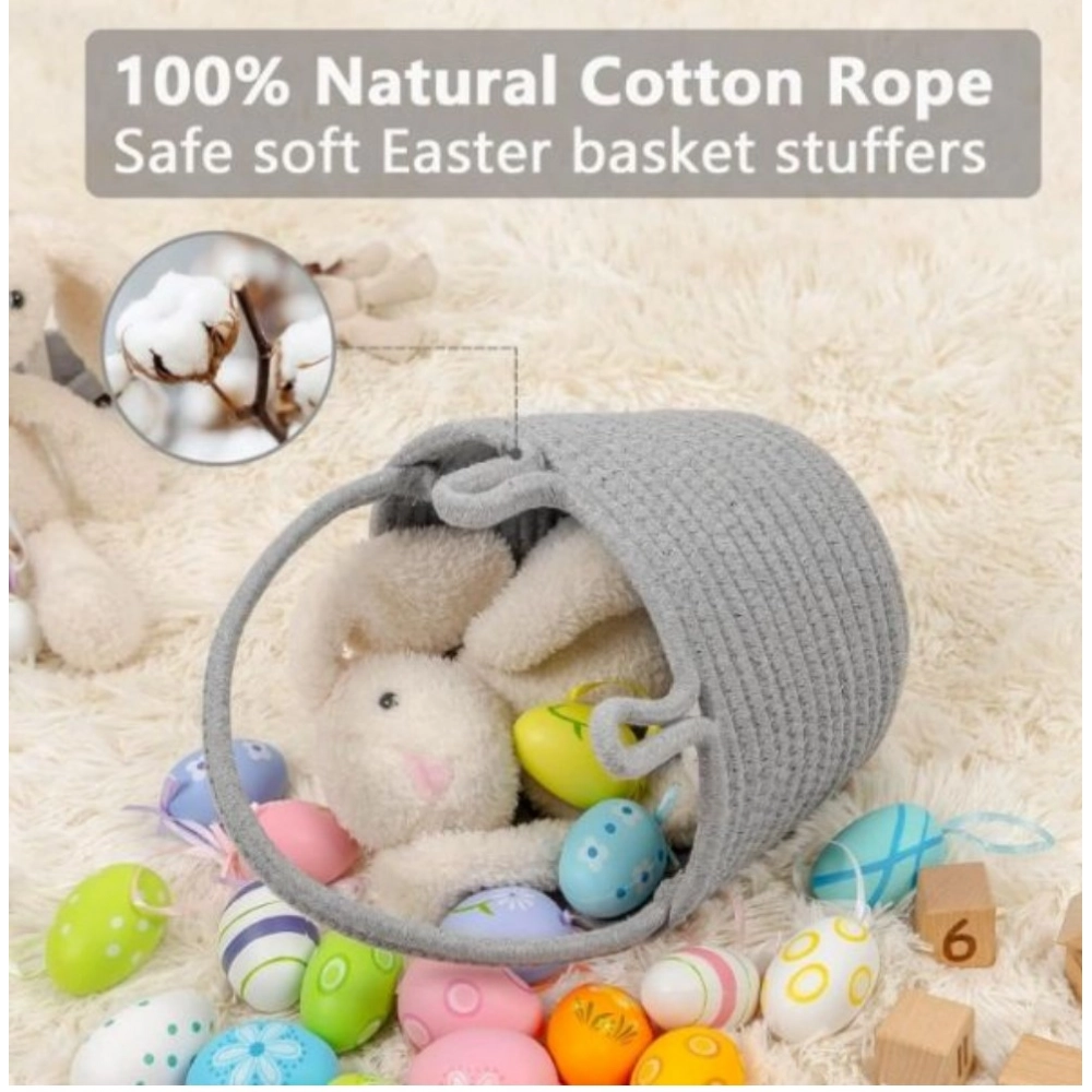 Generic Cotton Toy Bucket Pack of 1 Storage Basket For Clothes (Grey) Generic Cotton Toy Bucket Pack of 1 Storage Basket For Clothes (Grey)