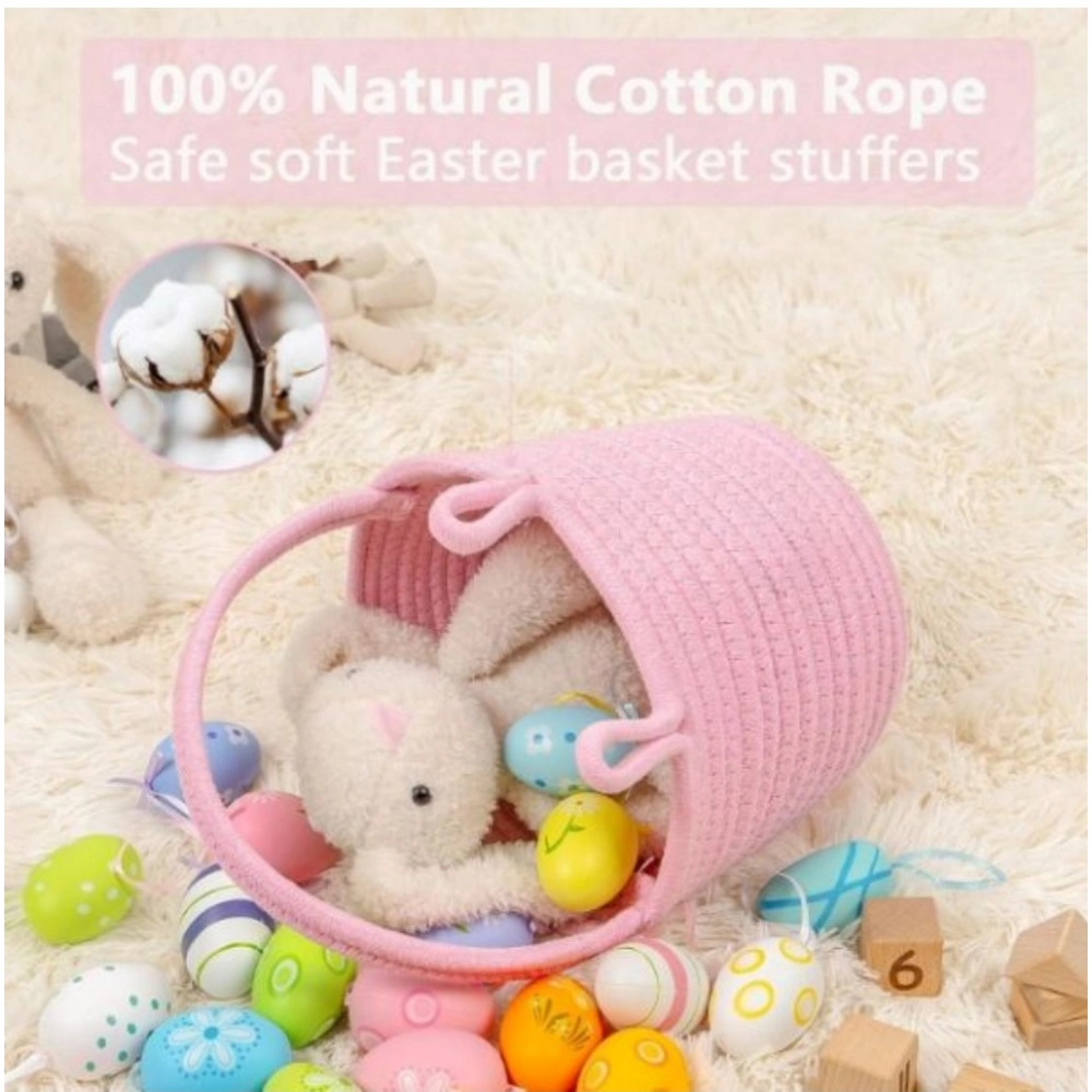 Generic Cotton Toy Bucket Pack of 1 Storage Basket For Clothes (Pink) Generic Cotton Toy Bucket Pack of 1 Storage Basket For Clothes (Pink)
