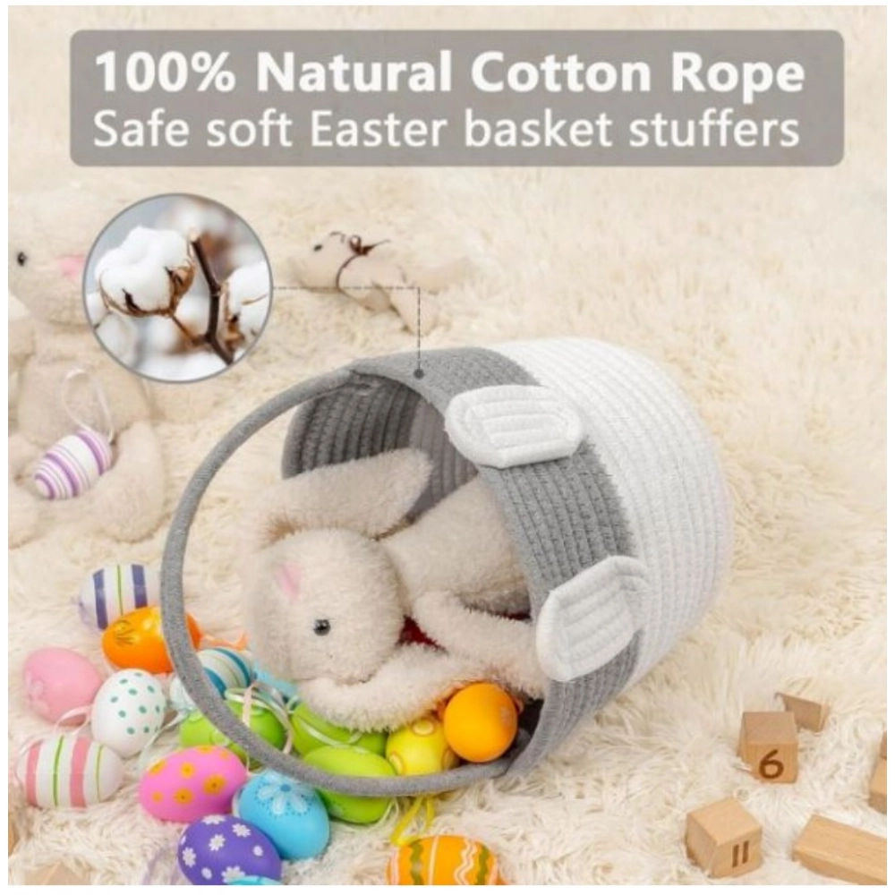 Generic Cotton Toy Bucket Pack of 1 Storage Basket For Clothes (Grey) Generic Cotton Toy Bucket Pack of 1 Storage Basket For Clothes (Grey)