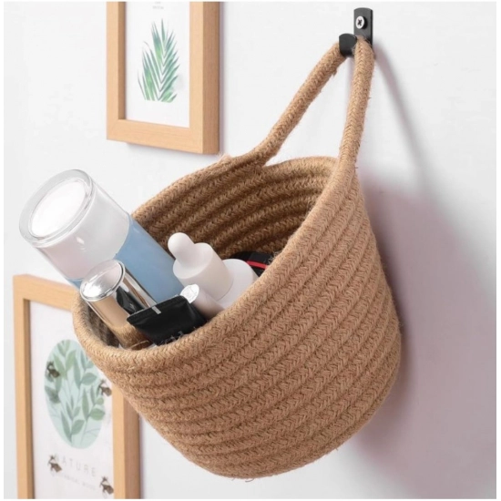 Generic Cotton Hanging Storage Small Basket Pack of 3 Storage Basket For Clothes (Brown) Generic Cotton Hanging Storage Small Basket Pack of 3 Storage Basket For Clothes (Brown)