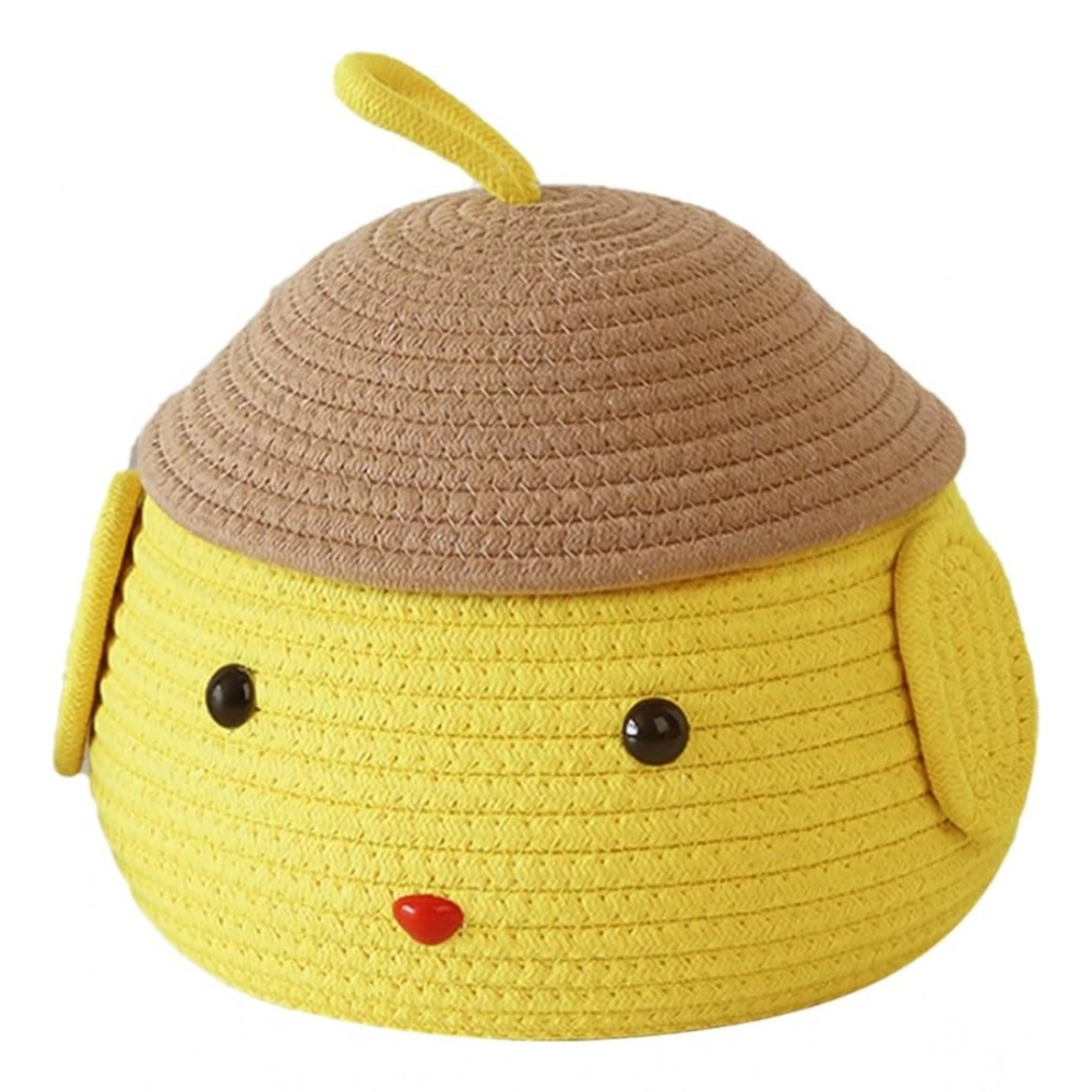 Generic Cotton lid Pack of 1 Storage Basket For Clothes (Yellow) Generic Cotton lid Pack of 1 Storage Basket For Clothes (Yellow)