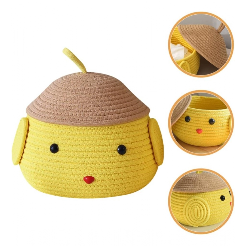 Generic Cotton lid Pack of 1 Storage Basket For Clothes (Yellow) Generic Cotton lid Pack of 1 Storage Basket For Clothes (Yellow)
