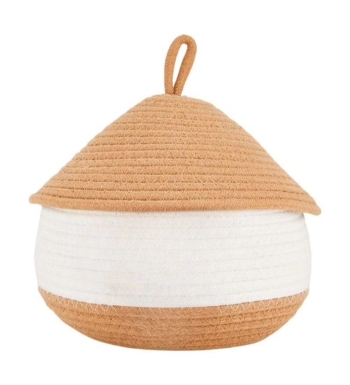 Generic Cotton Gudda Pack of 1 Storage Basket For Clothes (White)
