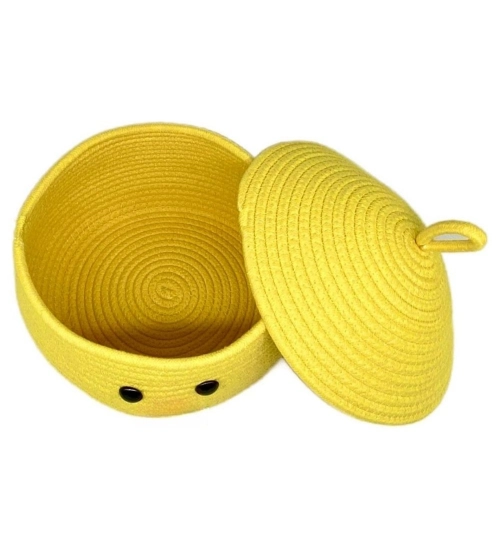 Generic Cotton Gudda Pack of 1 Storage Basket For Clothes (Yellow)