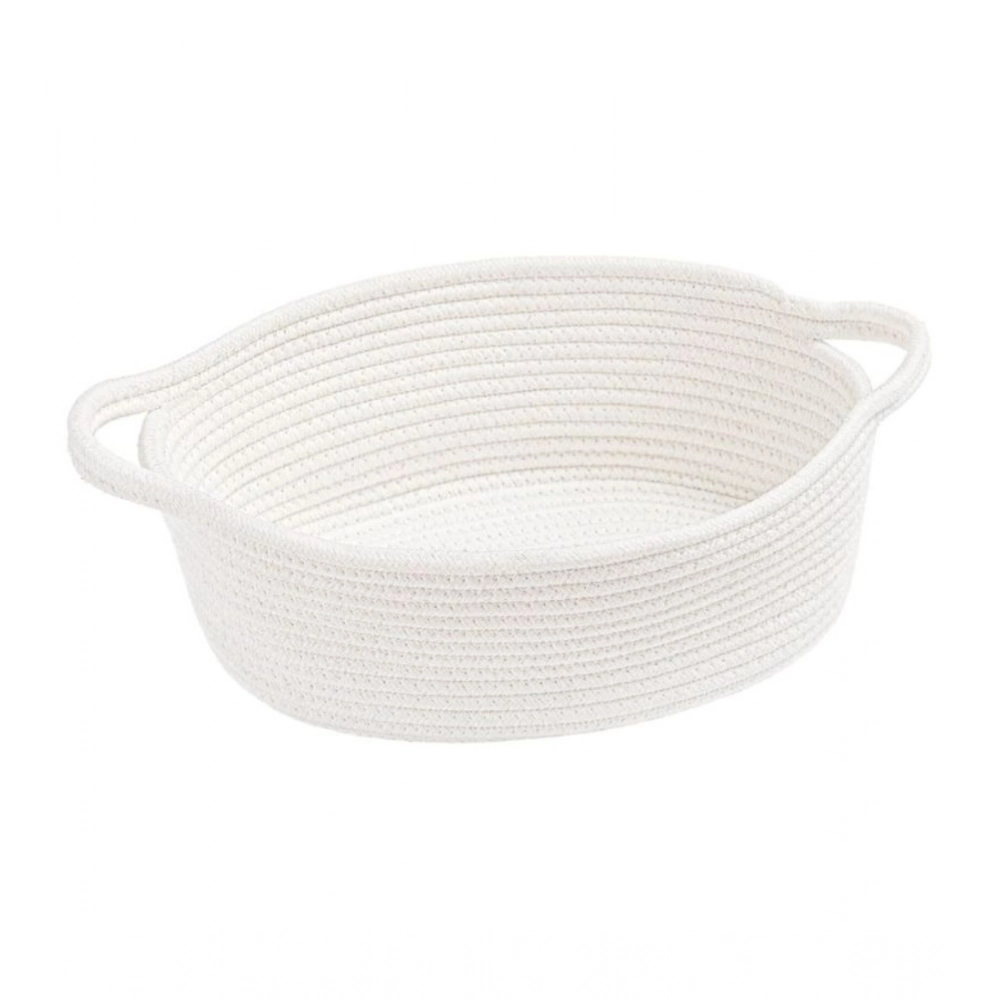 Generic Cotton Gift Basket Pack of 1 Storage Basket For Clothes (White) Generic Cotton Gift Basket Pack of 1 Storage Basket For Clothes (White)