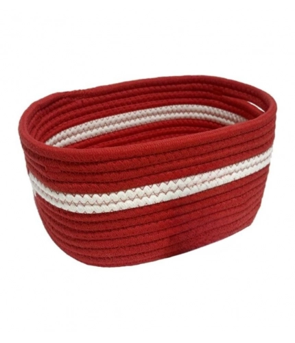 Generic Cotton Basket Inch Pack of 1 Storage Basket For Clothes (Red)