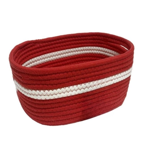 Generic Cotton Basket Inch Pack of 1 Storage Basket For Clothes (Red)