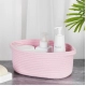 Generic Cotton 2 Pcs Oval Basket Storage Basket For Clothes (Pink) Generic Cotton 2 Pcs Oval Basket Storage Basket For Clothes (Pink)