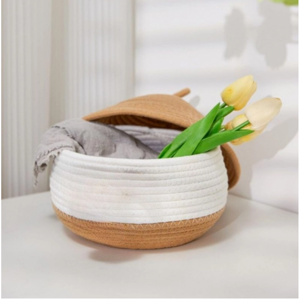 Generic Cotton Gudda Pack of 1 Storage Basket For Clothes (White) Generic Cotton Gudda Pack of 1 Storage Basket For Clothes (White)