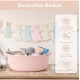 Generic Cotton Baby Gift Basket Pack of 1 Storage Basket For Clothes (Pink) Generic Cotton Baby Gift Basket Pack of 1 Storage Basket For Clothes (Pink)