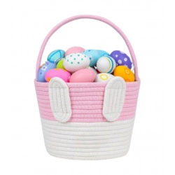 Generic Cotton Toys Bucket Pack of 1 Storage Basket For Clothes (Pink)