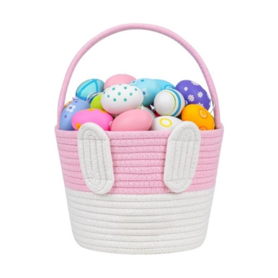 Generic Cotton Toys Bucket Pack of 1 Storage Basket For Clothes (Pink) Generic Cotton Toys Bucket Pack of 1 Storage Basket For Clothes (Pink)
