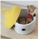 Generic Cotton Box Yellow Lid Inch Pack of 1 Storage Basket For Clothes (White) Generic Cotton Box Yellow Lid Inch Pack of 1 Storage Basket For Clothes (White)