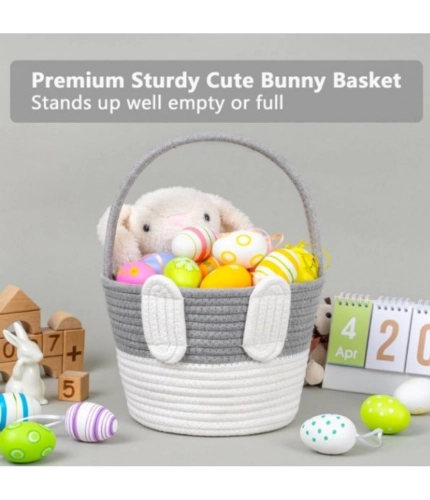 Generic Cotton Toy Bucket Pack of 1 Storage Basket For Clothes (Grey) Generic Cotton Toy Bucket Pack of 1 Storage Basket For Clothes (Grey)