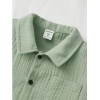Generic Boy's Popcorn Solid Short Sleeve Shirt And Shorts Set (Pista)