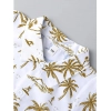 Generic Boy's Twill Cotton Printed Short Sleeve Shirt And Shorts Set (Gold)