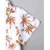 Generic Boy's Twill Cotton Printed Short Sleeve Shirt And Shorts Set (Brown)