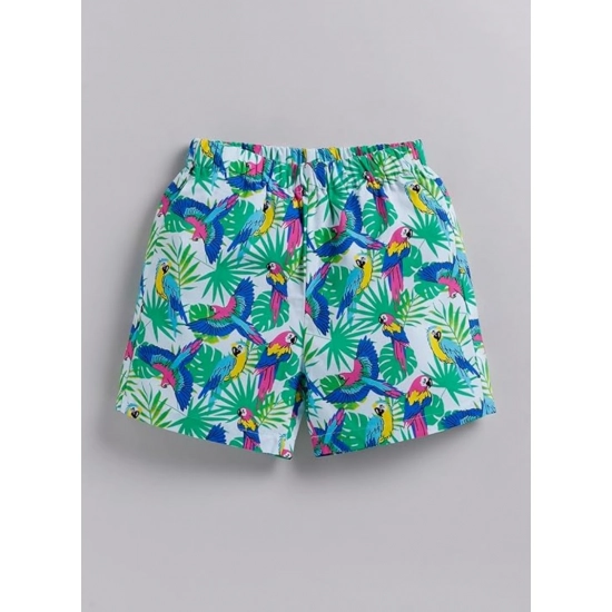 Generic Boy's Twill Cotton Printed Short Sleeve Shirt And Shorts Set (Multicolor)