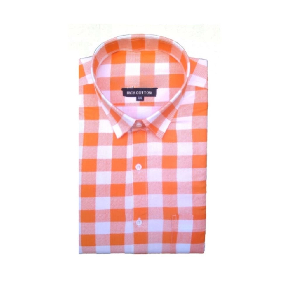 Generic Men's Cotton Lycra Full Sleeve Checked Casual Shirt (Red White) Generic Men's Cotton Lycra Full Sleeve Checked Casual Shirt (Red White)