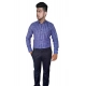 Generic Men's Cotton Lycra Full Sleeve Checked Casual Shirt (Purple) Generic Men's Cotton Lycra Full Sleeve Checked Casual Shirt (Purple)