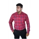 Generic Men's Cotton Lycra Full Sleeve Checked Casual Shirt (Red ) Generic Men's Cotton Lycra Full Sleeve Checked Casual Shirt (Red )