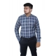 Generic Men's Cotton Lycra Full Sleeve Checked Casual Shirt (Navy Blue) Generic Men's Cotton Lycra Full Sleeve Checked Casual Shirt (Navy Blue)