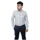 Generic Men's Cotton Lycra Full Sleeve Checked Casual Shirt (White) Generic Men's Cotton Lycra Full Sleeve Checked Casual Shirt (White)