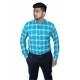 Generic Men's Cotton Lycra Full Sleeve Checked Casual Shirt (Sky Blue) Generic Men's Cotton Lycra Full Sleeve Checked Casual Shirt (Sky Blue)