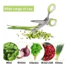 Generic Steel 5 in 1 Vegetable Stainless Steel Kitchen Knives 5 Layers Scissors (Multicolor)