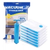 Generic Plastic Vacuum Bags Space Saver Travel Reusable Bags with Pump Pack of_5 (Multicolor)