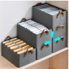 Generic Polyster 26L Foldable Clothes Storage Box with Steel Frame (Multicolor)