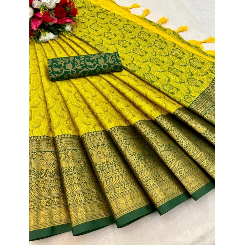 Generic Women's Cotton Silk Printed Saree With Unstitched Blouse 5.5Mtr (Light Green) Generic Women's Cotton Silk Printed Saree With Unstitched Blouse 5.5Mtr (Light Green)