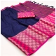Generic Women's Cotton Silk Checkered Saree With Unstitched Blouse 5.5Mtr (Blue) Generic Women's Cotton Silk Checkered Saree With Unstitched Blouse 5.5Mtr (Blue)
