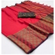 Generic Women's Cotton Silk Checkered Saree With Unstitched Blouse 5.5Mtr (Red) Generic Women's Cotton Silk Checkered Saree With Unstitched Blouse 5.5Mtr (Red)