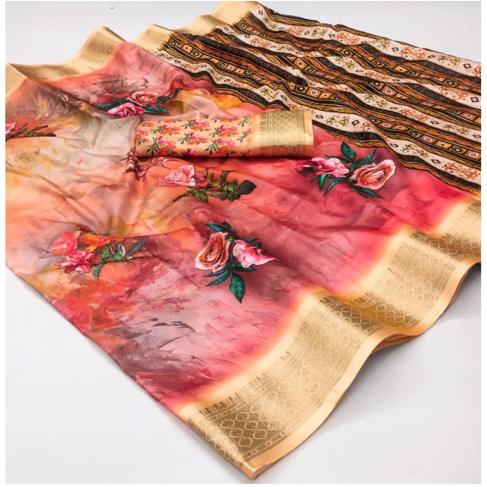 Generic Women's Cotton Silk Printed Saree With Unstitched Blouse 5.5Mtr (Multicolor) Generic Women's Cotton Silk Printed Saree With Unstitched Blouse 5.5Mtr (Multicolor)