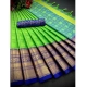 Generic Women's Cotton Silk Printed Saree With Unstitched Blouse 5.5Mtr (Green)