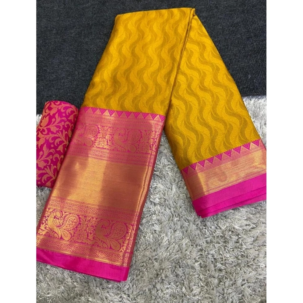Generic Women's Cotton Silk Printed Saree With Unstitched Blouse 5.5Mtr (Mustard) Generic Women's Cotton Silk Printed Saree With Unstitched Blouse 5.5Mtr (Mustard)