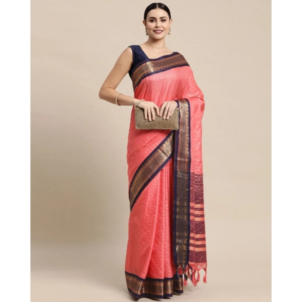 Generic Women's Cotton Silk Checkered Saree With Unstitched Blouse 5.5Mtr (Pink) Generic Women's Cotton Silk Checkered Saree With Unstitched Blouse 5.5Mtr (Pink)