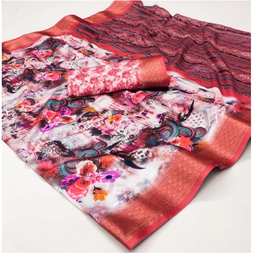 Generic Women's Cotton Silk Printed Saree With Unstitched Blouse 5.5Mtr (Multicolor) Generic Women's Cotton Silk Printed Saree With Unstitched Blouse 5.5Mtr (Multicolor)