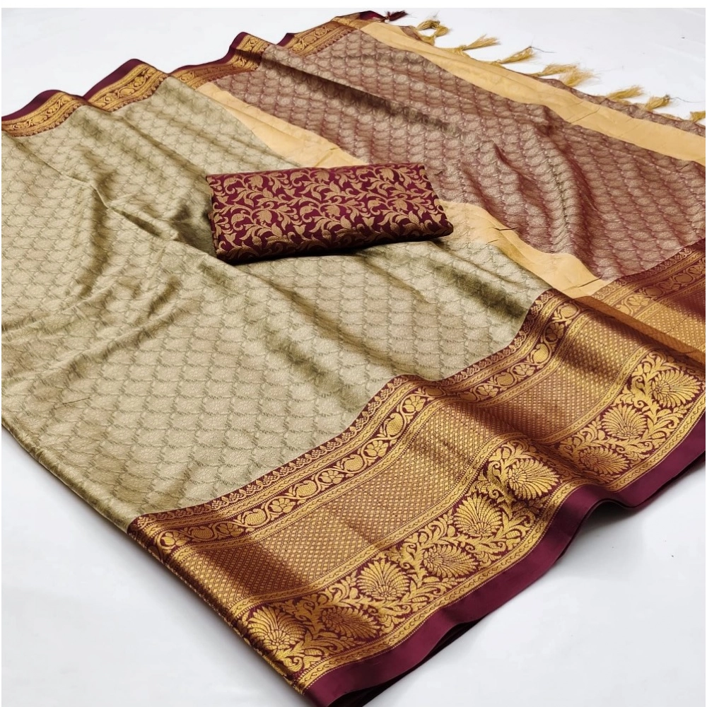 Generic Women's Cotton Silk Floral Print Saree With Unstitched Blouse 5.5Mtr (Maroon) Generic Women's Cotton Silk Floral Print Saree With Unstitched Blouse 5.5Mtr (Maroon)